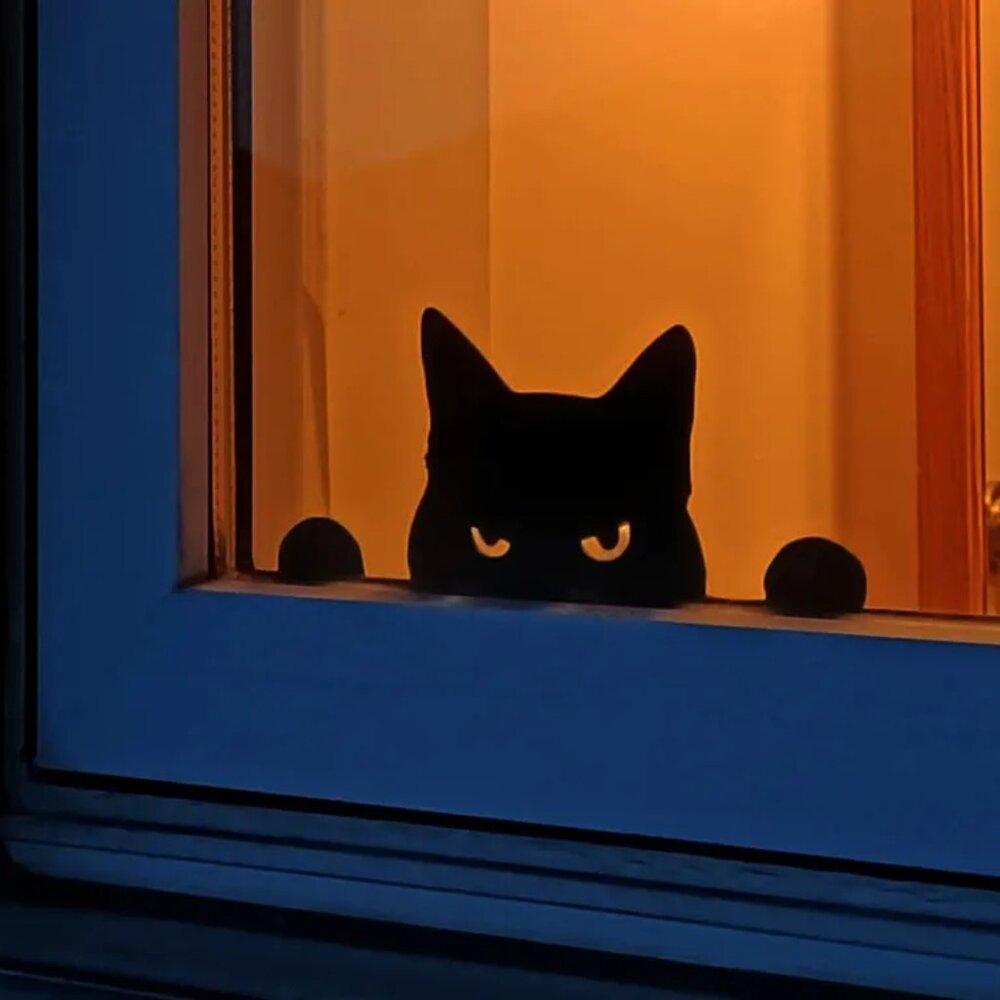 3D Printed Angry Guard Cat - Window Decoration